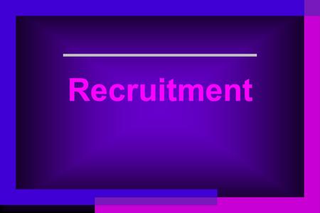 Recruitment. Introduction Recruitment –Once an organization identifies its human resource needs through employment planning, it can begin the process.