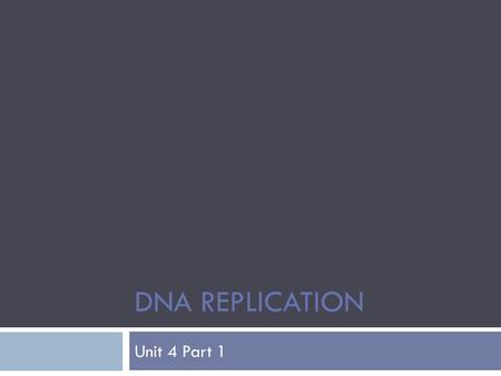 DNA REPLICATION Unit 4 Part 1. Review of DNA structure  Deoxyribonucleic Acid  Basis for all living things  Makes proteins which make traits eye color,