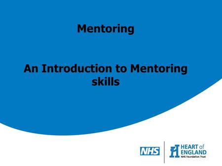 An Introduction to Mentoring skills