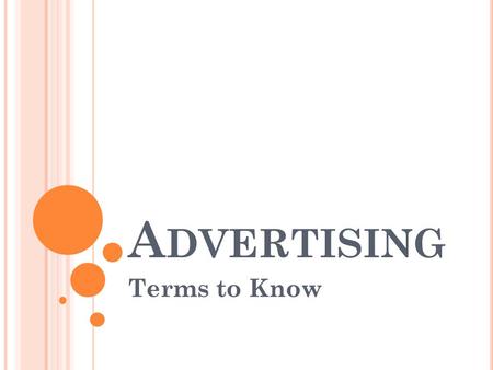 Advertising Terms to Know.
