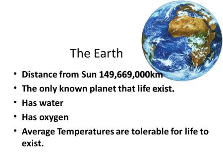 The Earth Distance from Sun 149,669,000km