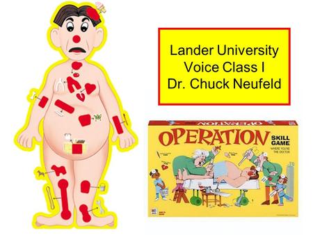 Lander University Voice Class I Dr. Chuck Neufeld.