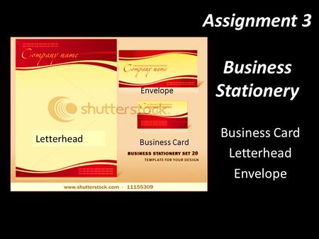 Assignment 3 Business Stationery