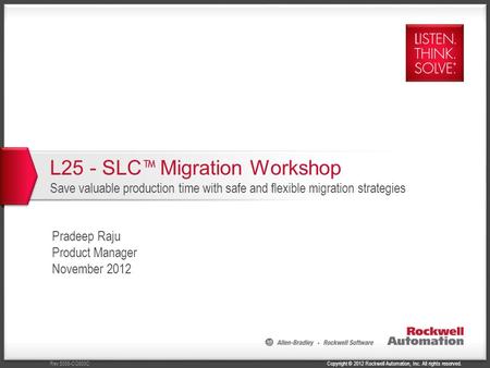 L25 - SLC™ Migration Workshop