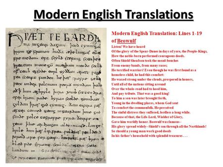 Modern English Translations