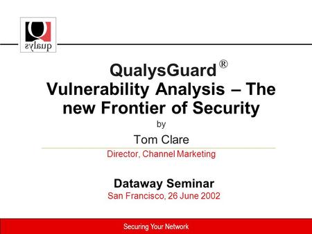 Vulnerability Analysis – The new Frontier of Security