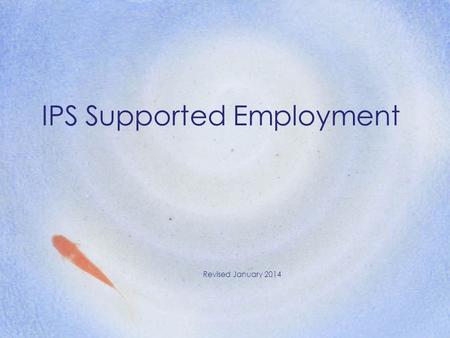IPS Supported Employment
