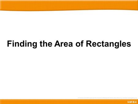 Finding the Area of Rectangles