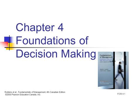 Chapter 4 Foundations of Decision Making