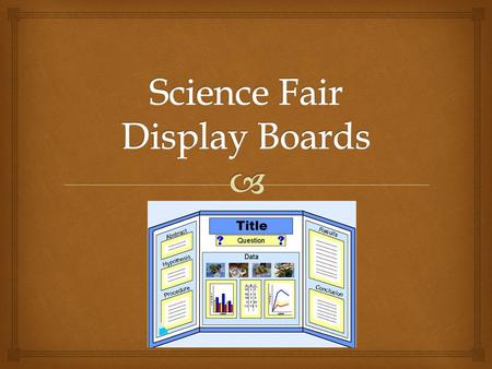 Science Fair Display Boards