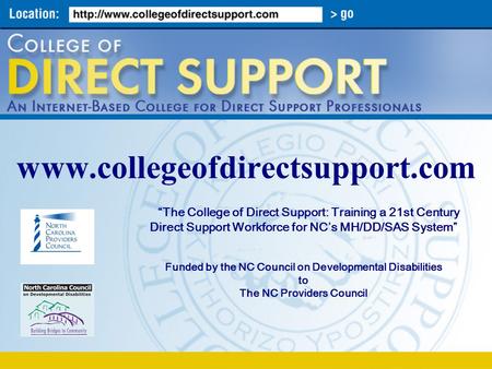 “The College of Direct Support: Training a 21st Century