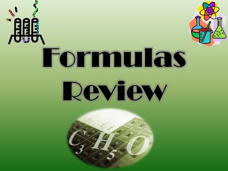 Formulas Review.
