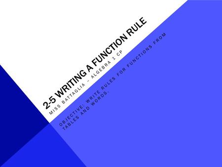 2-5 writing a function rule