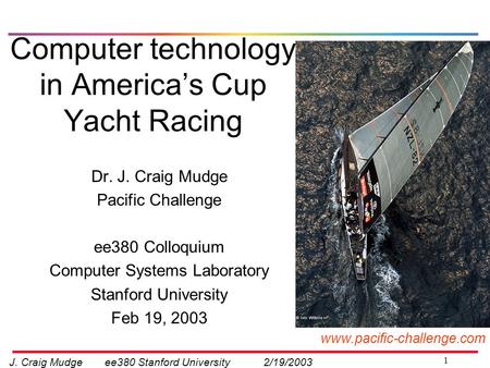 Computer technology in America’s Cup Yacht Racing