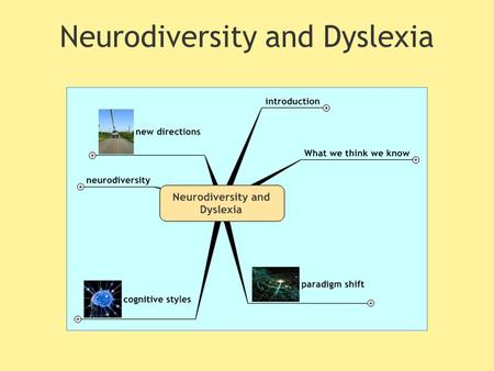 Neurodiversity and Dyslexia. Introduction Neurodiversity Reframing what we think we know.