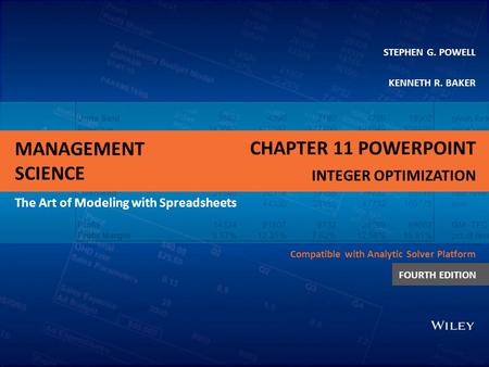 Chapter 11 PowerPoint Integer Optimization.