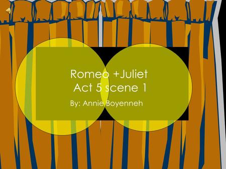 Romeo +Juliet Act 5 scene 1 By: Annie Boyenneh. Belthasar Romeo Apothecary CHARACTERS.