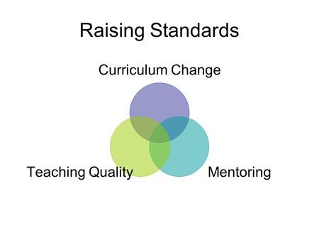 Raising Standards Curriculum Change Mentoring Teaching Quality.