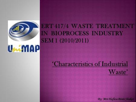‘Characteristics of Industrial Waste’