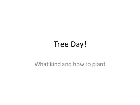 Tree Day! What kind and how to plant. Mixed Oak Grows in sun and some partial shade. Prefers moist soil. Can grow from 50 to 100 feet tall.