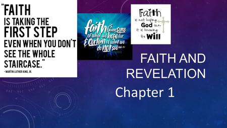 Faith and revelation Chapter 1.