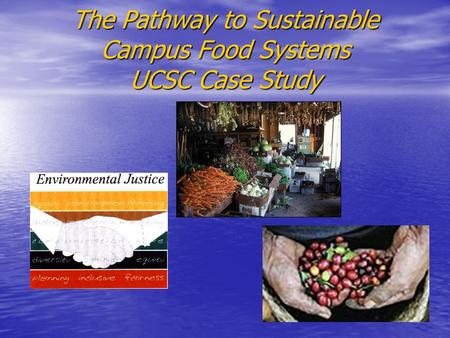 The Pathway to Sustainable Campus Food Systems UCSC Case Study.