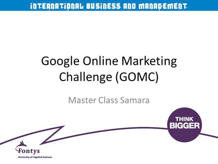 Google Online Marketing Challenge (GOMC)