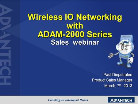 Wireless IO Networking with ADAM-2000 Series Sales webinar