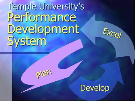 Temple University’s Performance Development System Plan Develop Excel.