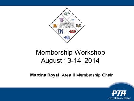 Membership Workshop August 13-14, 2014 Martina Royal, Area II Membership Chair.