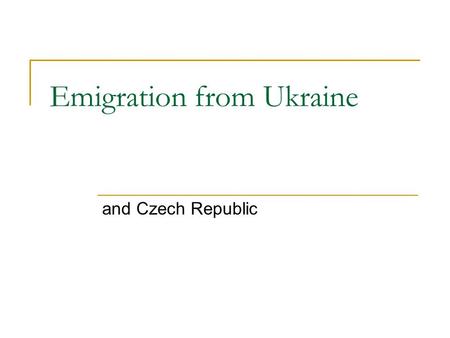 Emigration from Ukraine and Czech Republic. 2. Migration between Ukraine and CIS and Baltic states in 1990-2005, th.