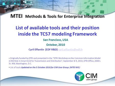MTEI Methods & Tools for Enterprise Integration