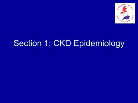 Section 1: CKD Epidemiology. The Problem Chronic Kidney Disease is an epidemic worldwide –Growth 6-8% per annum of dialysis patients Accumulating data.
