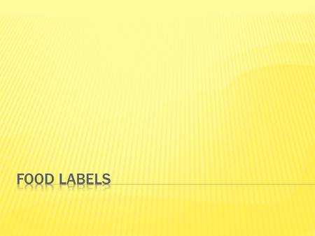  I can analyze information contained on a food label.