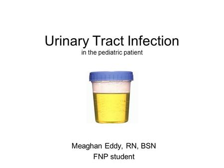 Urinary Tract Infection in the pediatric patient