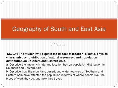 Geography of South and East Asia
