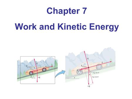Chapter 7 Work and Kinetic Energy. Units of Chapter 7 Work Done by a Constant Force Kinetic Energy and the Work-Energy Theorem Work Done by a Variable.
