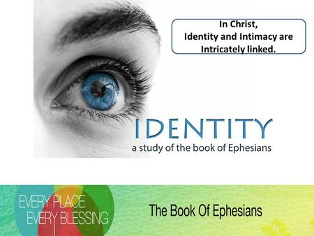 In Christ, Identity and Intimacy are Intricately linked.