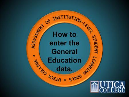 How to enter the General Education data.. Click the Faculty tab at the top right of the UC home page.