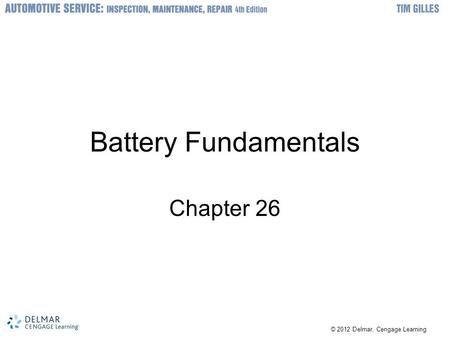 Battery Fundamentals Chapter 26.