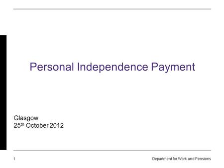 Personal Independence Payment