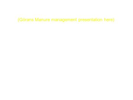(Görans Manure management presentation here). BAAP THE BALTIC SEA AGRICULTURAL RUN-OFF ACTION PROGRAMME.