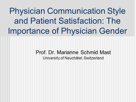 The importance of doctor patient communication in satisfactory compliance