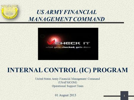 INTERNAL CONTROL (IC) PROGRAM