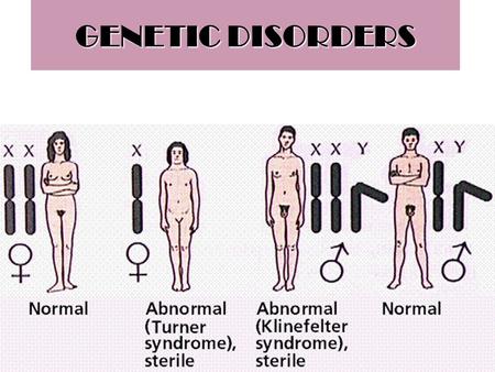 GENETIC DISORDERS. ____________________________ –change in a gene resulting in change in genetic information may be spontaneous or caused by a mutagen.