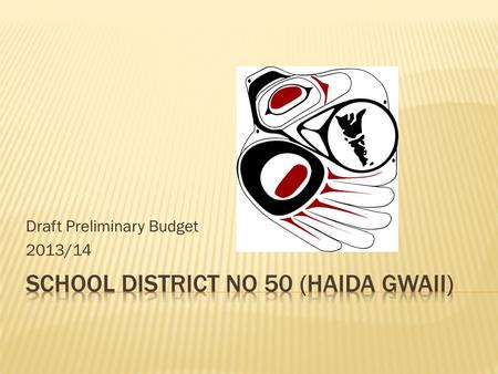 Draft Preliminary Budget 2013/14.  Enrollment  Revenue – SD 50 is into Funding Protection and in decline  Staffing  Draft Budget Considerations and.