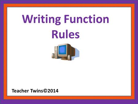 Writing Function Rules