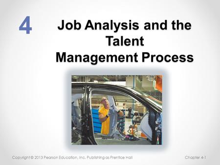Job Analysis and the Talent Management Process