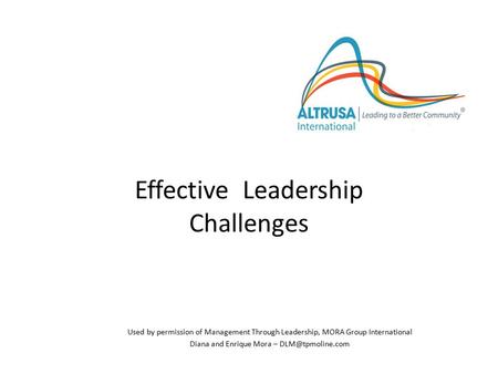 Effective Leadership Challenges