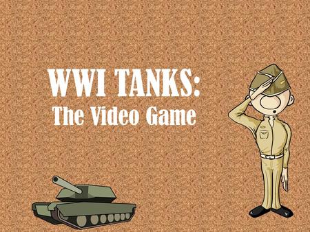 WWI TANKS: The Video Game. Choose your Tank Mark I The Schneider Renault F.T. M1917.